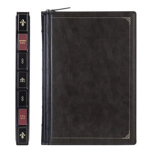 Modestly Yours Historical Book-Look, Leather Laptop/MacBook Sleeve