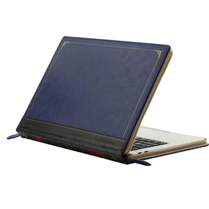 Modestly Yours Historical Book-Look, Leather Laptop/MacBook Sleeve