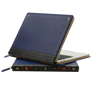 Modestly Yours Historical Book-Look, Leather Laptop/MacBook Sleeve