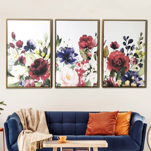 Homeroots home decor Home Decor > Wall Art Floral and Bright Garden Framed Canvas Wall Art