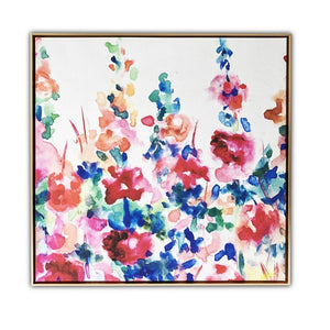 Homeroots home decor Home Decor > Wall Art Pretty Floral Garden Framed Canvas Wall Art