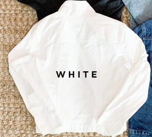 Modestly Yours Jacket white - custom / S Custom Bridal Jacket Customize With Name, Date on Wrist Modestly Yours