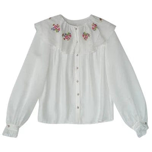 Modestly Yours Jenny Embroidered Cherry Blouse