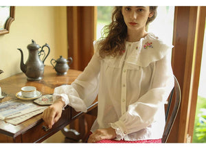 Modestly Yours Jenny Embroidered Cherry Blouse