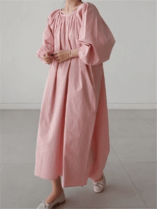Modestly Yours Pink / S Meredith Lantern Sleeve Dress