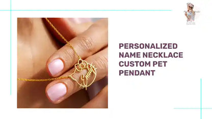 Personalized Name Necklace Custom Pet Pendant by@Outfy