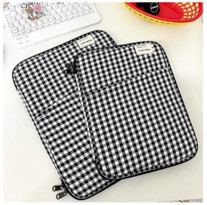 Modestly Yours Black Checkered / Fits 9.7 or 10.5 or 11 inch Quilted Laptop Bag