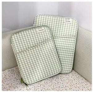 Modestly Yours Checkered Green / Fits 9.7 or 10.5 or 11 inch Quilted Laptop Bag