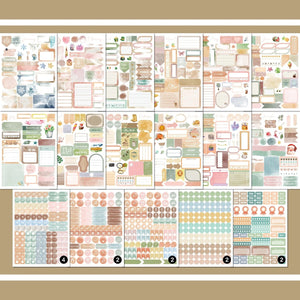 Modestly Yours Retro Vintage Pastel Retro Planner Day/Week/Month Sticker Book Pack