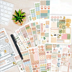 Modestly Yours Retro Vintage Pastel Retro Planner Day/Week/Month Sticker Book Pack