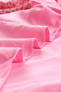DropshipClothes Skirts & Petticoat Pink Leopard Print Frilled Drawstring High Waist Maxi Skirt