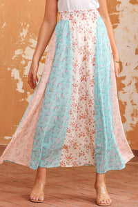 DropshipClothes Skirts & Petticoat White Multi Floral Print Maxi Skirt