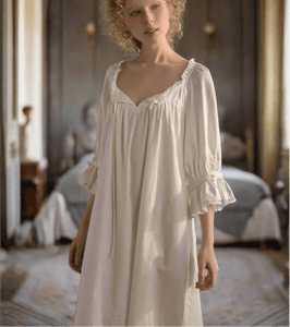 Modestly Yours, Canada sleepwear Castle Queen’s Gambit, The Mirabelle Cotton Nightgown (S-XL)