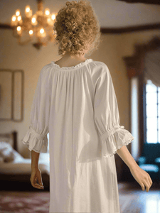 Modestly Yours, Canada sleepwear Castle Queen’s Gambit, The Mirabelle Cotton Nightgown (S-XL)