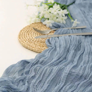 Modestly Yours dusty blue / 90x180cm Table Runner
