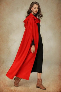 Modestly Yours long-Red / S Tamaria Hooded Cloak, Long or Short