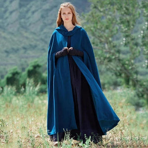 Modestly Yours long-Blue / S Tamaria Hooded Cloak, Long or Short