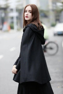 Modestly Yours Short-BLACK / S Tamaria Hooded Cloak, Long or Short