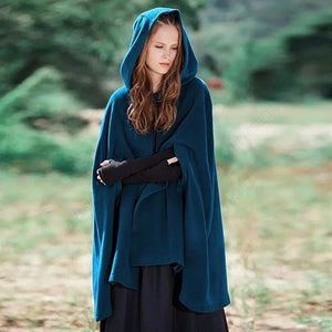 Modestly Yours Short-BLUE / S Tamaria Hooded Cloak, Long or Short