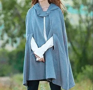 Modestly Yours Short-LIGHT BLUE / S Tamaria Hooded Cloak, Long or Short