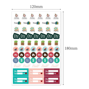 Modestly Yours 497pcs 8 sheets The Ultimate Planner Sticker Pack - 497pcs /8sheets Planner Stickers Monthly Calendar