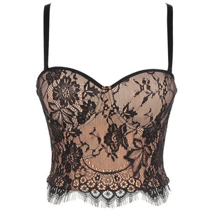 Avigail Designs top Black Lace / L - 38 Pastoral Floral Corset