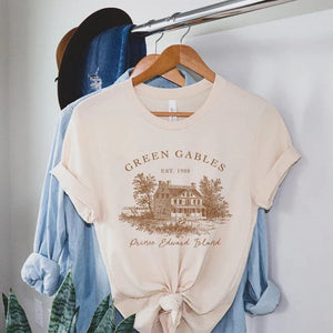 Modestly Yours Tops Khaki / S Women's Cotton T-Shirt, Anne of Green Gables Short Sleeve