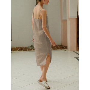 Modestly Yours, Canada khaki / S / Linen 100% Linen Lindy, Elegant Summer Loveliness