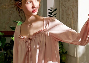 Amelie Sleepwear, Pink or White S-L - Modestly Yours