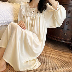 Anne of Avonlea, White Cotton Nightdress (S-XL) - Modestly Yours