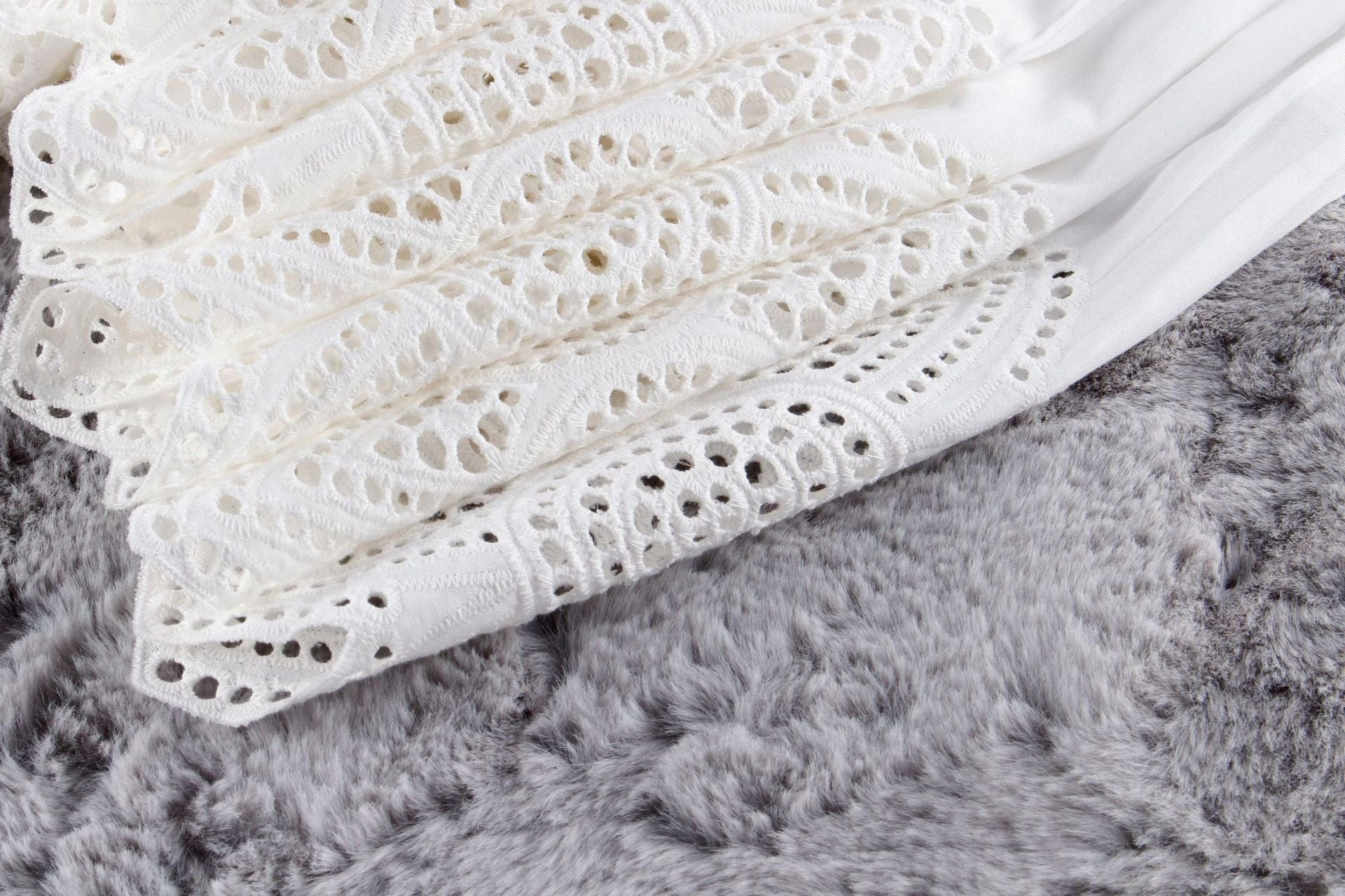 Annie's Eyelet Lace White Dress, Cotton - Modestly Yours