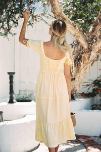 Canyon Dress | Soft Yellow | Silk dress-4