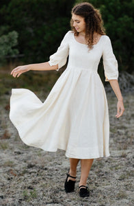 Carmen Dress Hemp - 3/4 Sleeve - Modestly Yours