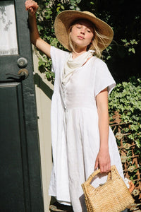 Charlotte Linen Dress - White Linen Dress-2