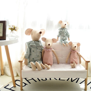 Cotton Cottagecore Mouse Family, Collectors Edition - Modestly Yours