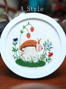 Modestly Yours Cross-Stitch Kits and Accessories A style Embroidery Kit, Mushroom Fauna