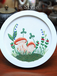 Modestly Yours Cross-Stitch Kits and Accessories B style Embroidery Kit, Mushroom Fauna