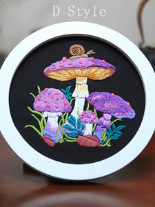 Modestly Yours Cross-Stitch Kits and Accessories D-style Embroidery Kit, Mushroom Fauna