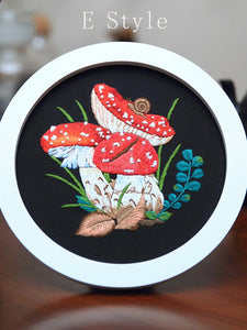 Modestly Yours Cross-Stitch Kits and Accessories E style Embroidery Kit, Mushroom Fauna