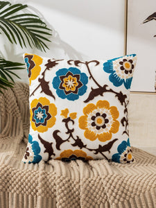 Avigail Designs Cushion Cover Multicolor-2 / 45*45 Embroidery Cushion, Floral Love
