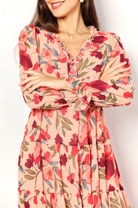Modestly Yours Dress Jenna, Floral Frill Trim Flounce Sleeve Maxi Dress