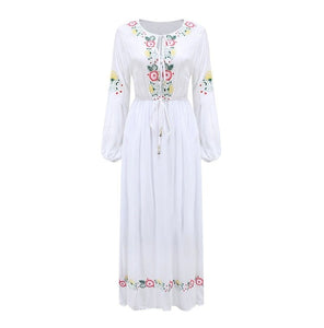 Modestly Yours dresses The Perfect Summer White Cotton Embroidery Maxi Dress