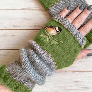 Modestly Yours, Canada Embroidered Fingerless Gloves