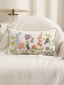 Embroidered Florals Pillow Cover - Modestly Yours