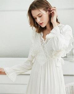 Evita Sleepwear, White or Pink, S-XL - Modestly Yours