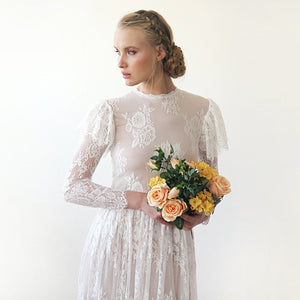 Woodland Vintage Lace Wedding Dress-2