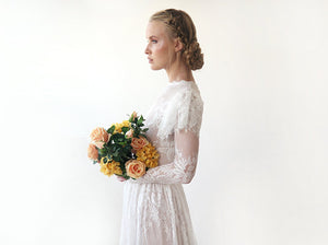Woodland Vintage Lace Wedding Dress-4
