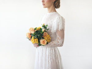 Woodland Vintage Lace Wedding Dress-6
