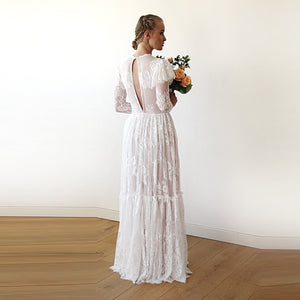 Woodland Vintage Lace Wedding Dress-1