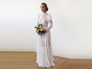 Woodland Vintage Lace Wedding Dress-5